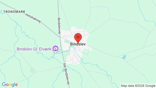 Erhvervslejemål til salg i Bindslev - kort over placeringen