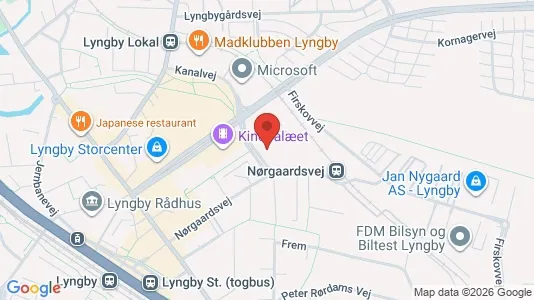 Kontorlokaler til leje i Kongens Lyngby - kort over placeringen